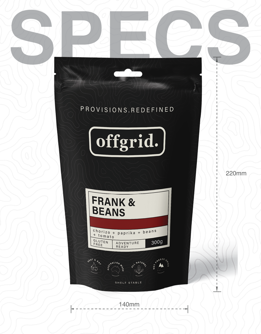 Offgrid frank & beans | heat & eat meal