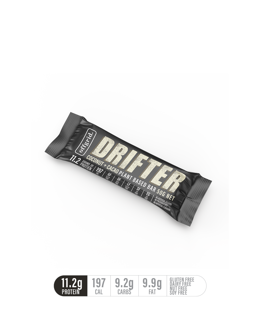 Offgrid drifter plant based protein bars