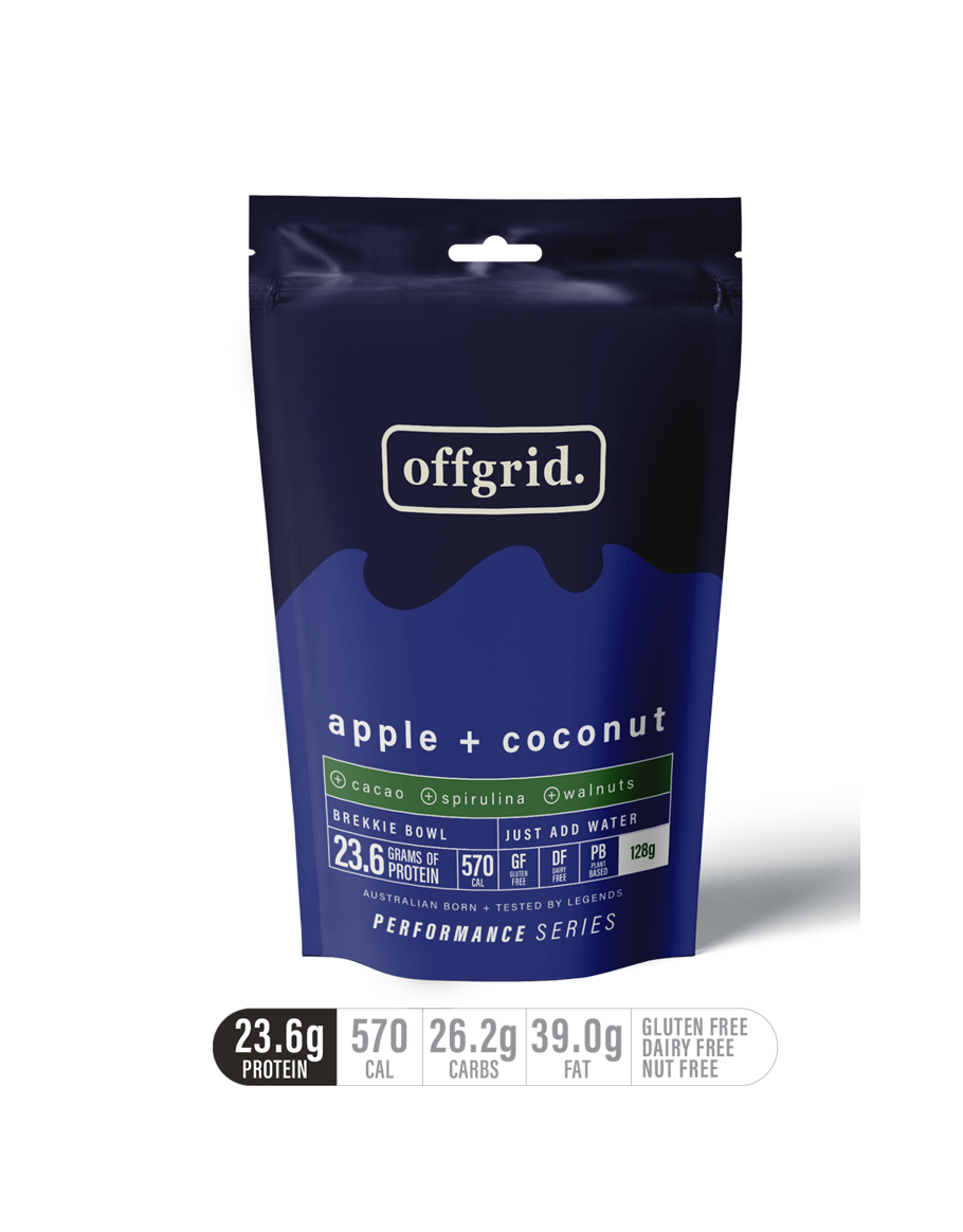 Offgrid performance Series breakfast bowl - apple + coconut