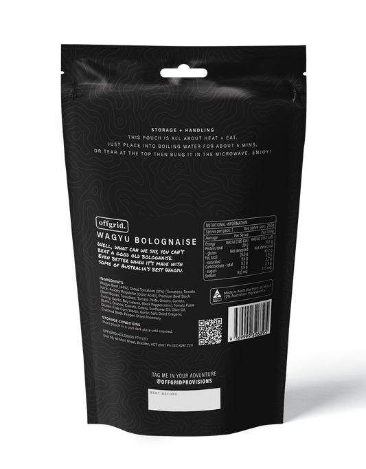 Offgrid Bloody Good Bolognaise | heat & eat meal