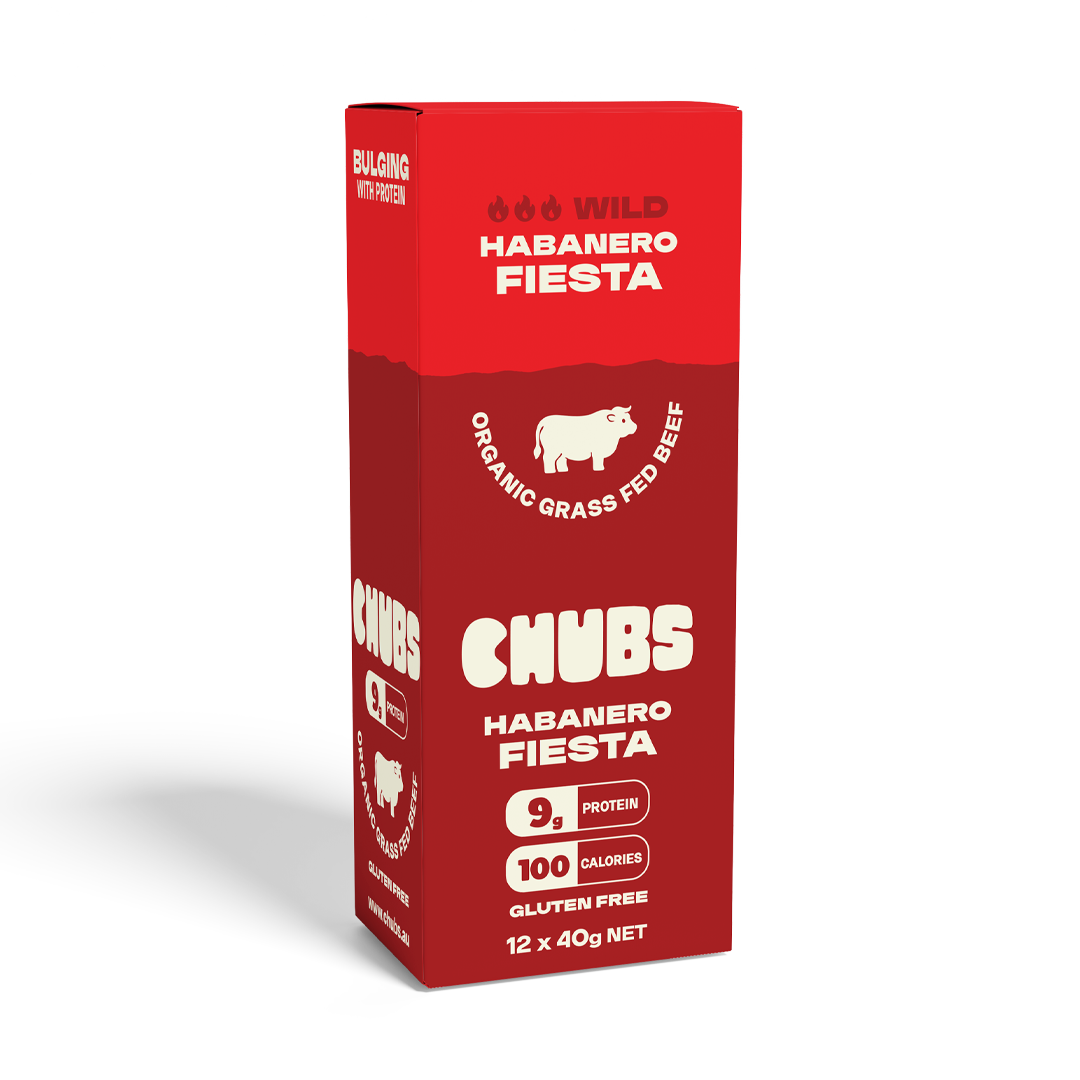 CHUBS HABANERO FIESTA BEEF STICK - 12 PACK - 40gr each