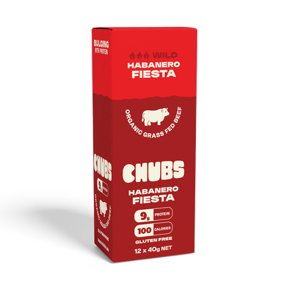 CHUBS HABANERO FIESTA BEEF STICK - 12 PACK - 40gr each