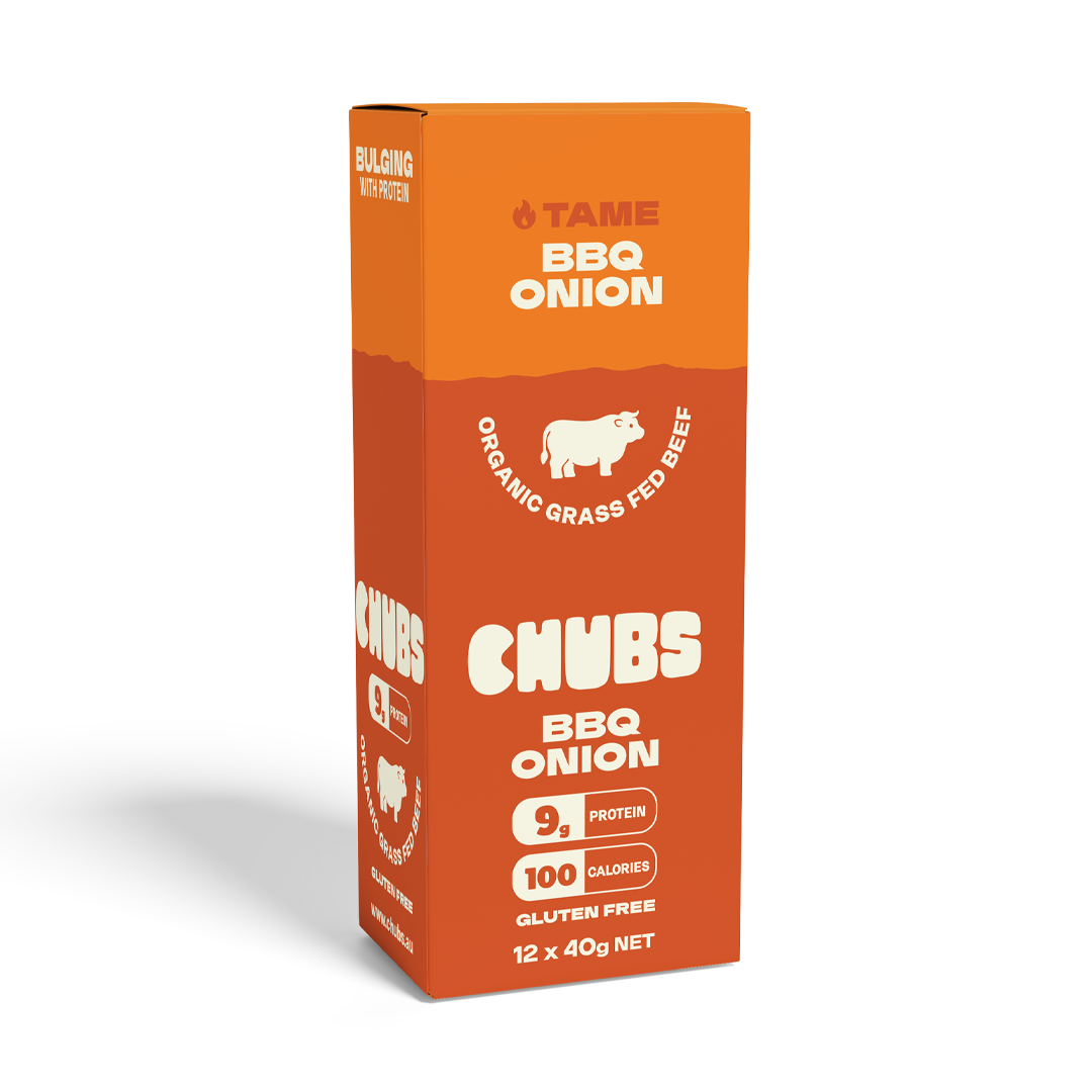 CHUBS BBQ ONION BEEF STICK - 12 PACK - 40gr each
