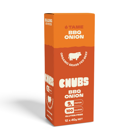 CHUBS BBQ ONION BEEF STICK - 12 PACK - 40gr each