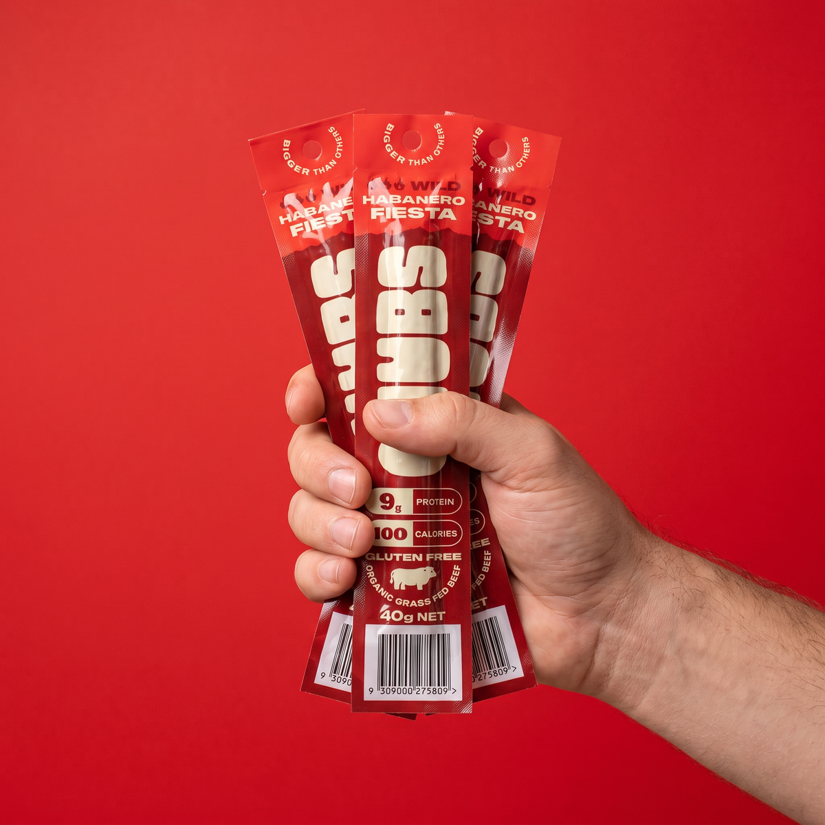 CHUBS HABANERO FIESTA BEEF STICK - 12 PACK - 40gr each