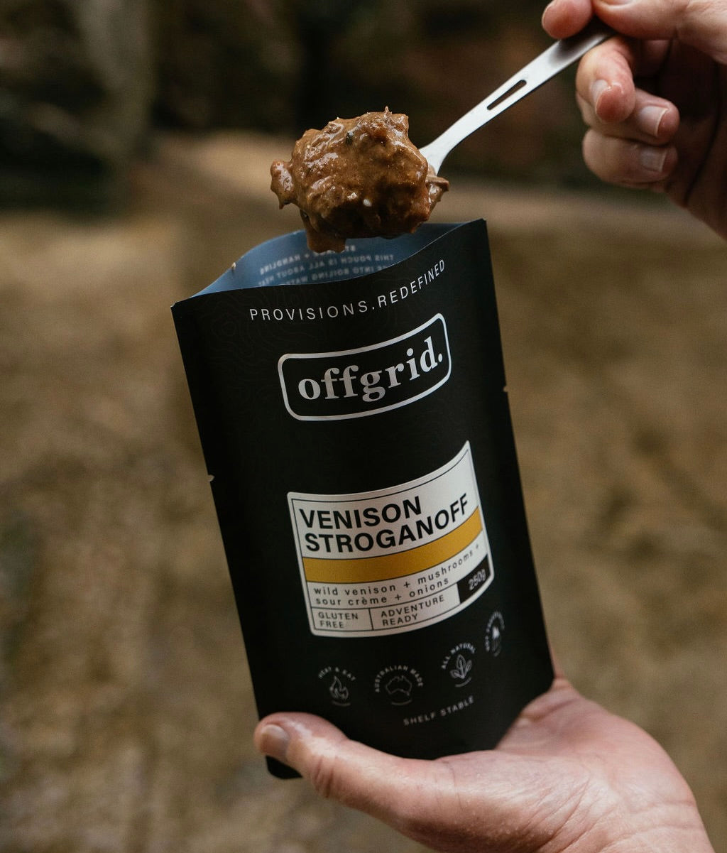 Offgrid venison stroganoff | heat & eat meal