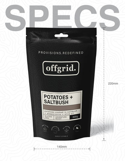 Offgrid potatoes & saltbush | heat & eat meal