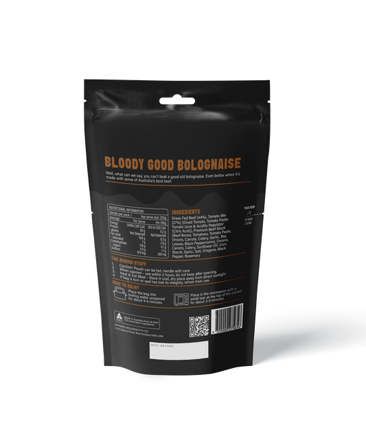 BLOODY GOOD BOLOGNAISE - SHELF STABLE MEAL