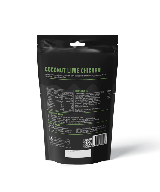 COCONUT LIME CHICKEN - SHELF STABLE MEAL