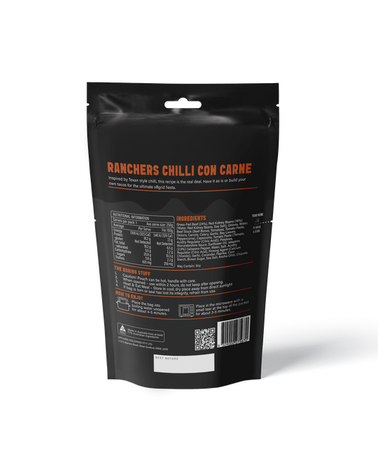 RANCHERS CHILLI CON CARNE - SHELF STABLE MEAL