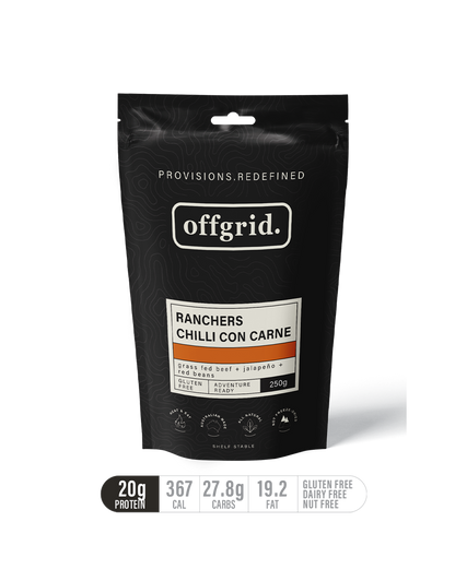 Offgrid ranchers chilli con carne | heat & eat meal