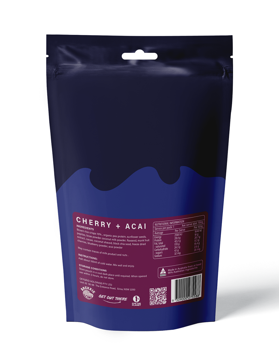 Offgrid performance Series breakfast bowl - cherry + acai