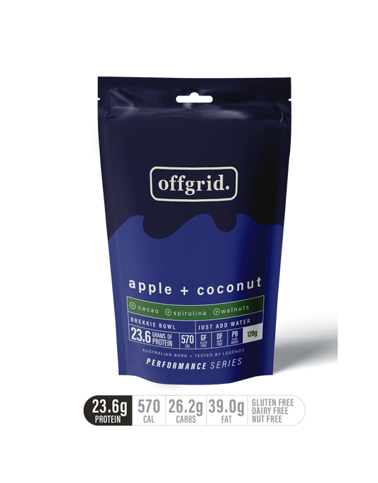 Offgrid performance Series breakfast bowl - apple + coconut