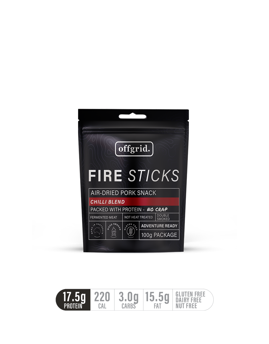 Offgrid wood smoked salami snack chilli flavour