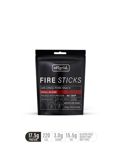 Offgrid wood smoked salami snack chilli flavour