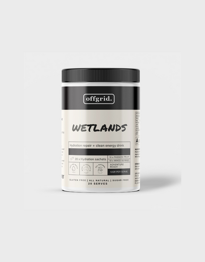 Offgrid wetlands formulated hydration powdered drink - Bulk Sachets mixed flavours